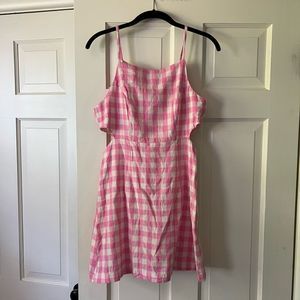 Hi Barbie! Urban Outfitters Pink gingham cutout dress 6